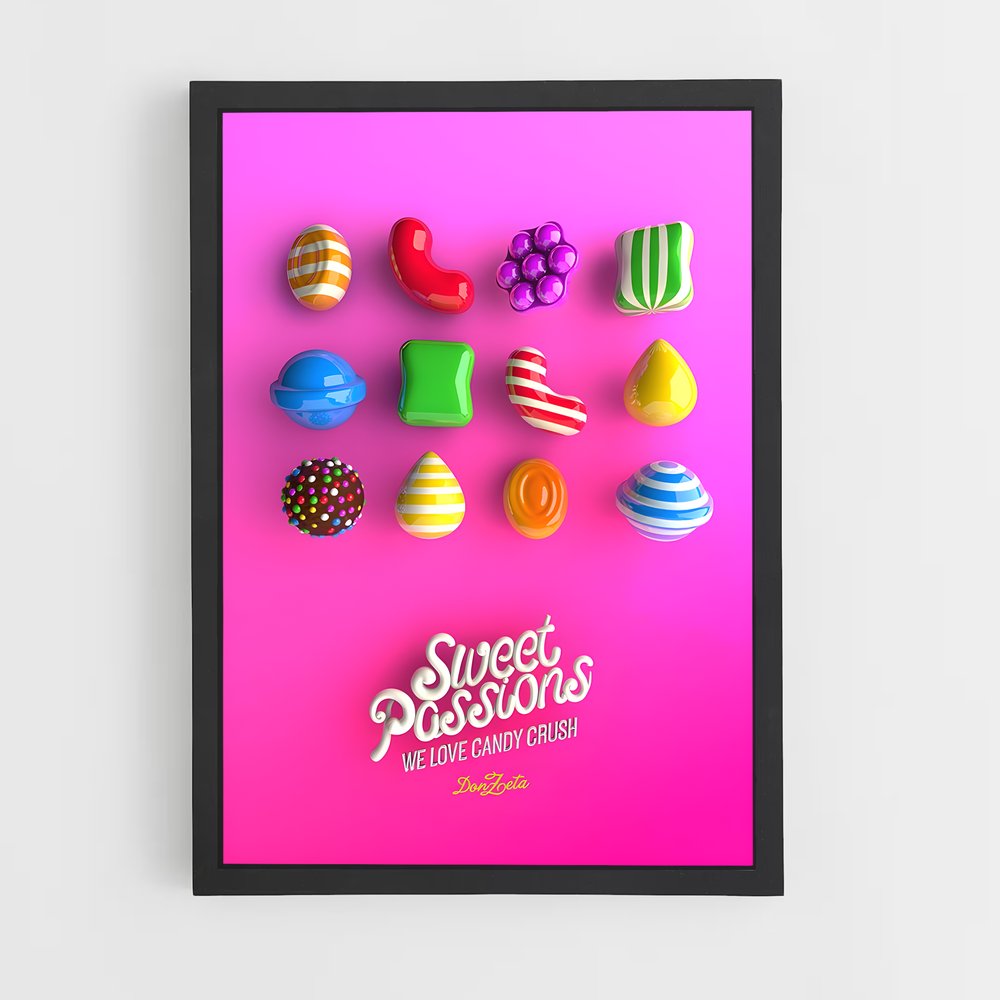 Poster Bonbons Éblouissants – affiche Candy crush (vue 2)